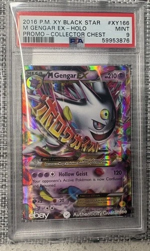 PSA 9 M Gengar EX XY166 Shiny Black Star Promo Pokemon Card🔥SHIPS ASAP
