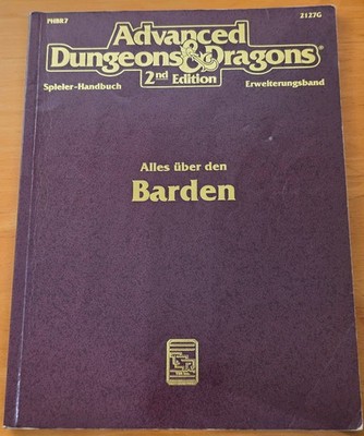 AD&D 2 | Alles über den Barden | PHBR7 | guter Zustand | Dungeons & Dragons