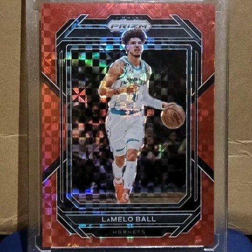 2022-23 Prizm - LaMelo Ball - Red Power Prizm SSP /75 - Charlotte Hornets #150