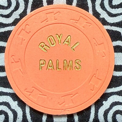 Royale Palms Poker Parlor 50c $0.50 Bakersfield, California Poker Casino Chip U3