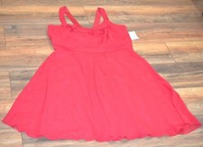 Davids Bridal Bridesmaid Dress F13722 Apple Crinkle Chiffon Short ruffle Sz 16 