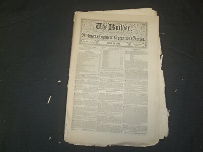 1861 APRIL 13 THE BUILDER ARCHITECT MAGAZINE - ILLUSTRATIONS - ST 415B