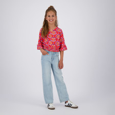 Vingino Jeans Girls Cato Light Bleach wide le...