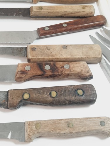 Vtg Butcher Steak Kitchen Knife Lot 64 Total Sheffield Imperial LaCuisine Ekco - Picture 8 of 17