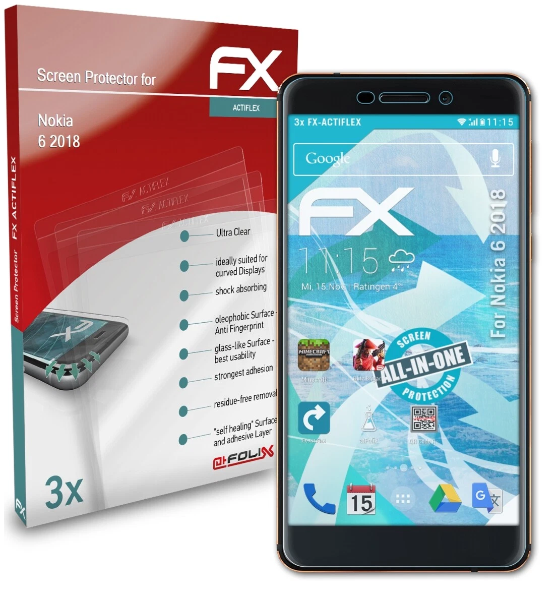 dipos I 6X Pellicola Protettiva Compatibile con Nokia 2.3 Pellicola di