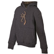 Browning Buckmark Mossy Oak Camo Gray Hoodie, Youth Hooded Sweatshirt Boys Girls