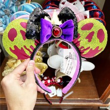 Disney.Parks Snow White Evil Queen Poison Apple Minnie Mouse Ears Headband 2026