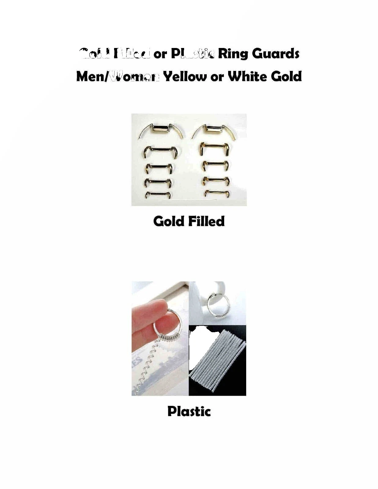 Модные кольца покрытые желтым золотом пластиковые