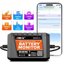 Battery Monitor 24V Battery Tester 12V SOC Battery Health Analyzer Battery Tools