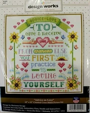 Design Works Counted Cross Stitch Kit Advice on Love