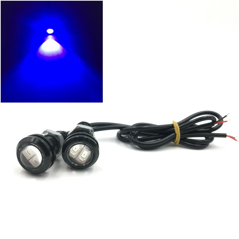 20X Blue Motor Car 9W 18mm Eagle Eye Light LED DRL Daytime Running Backup Lamp - Image 3 of 4