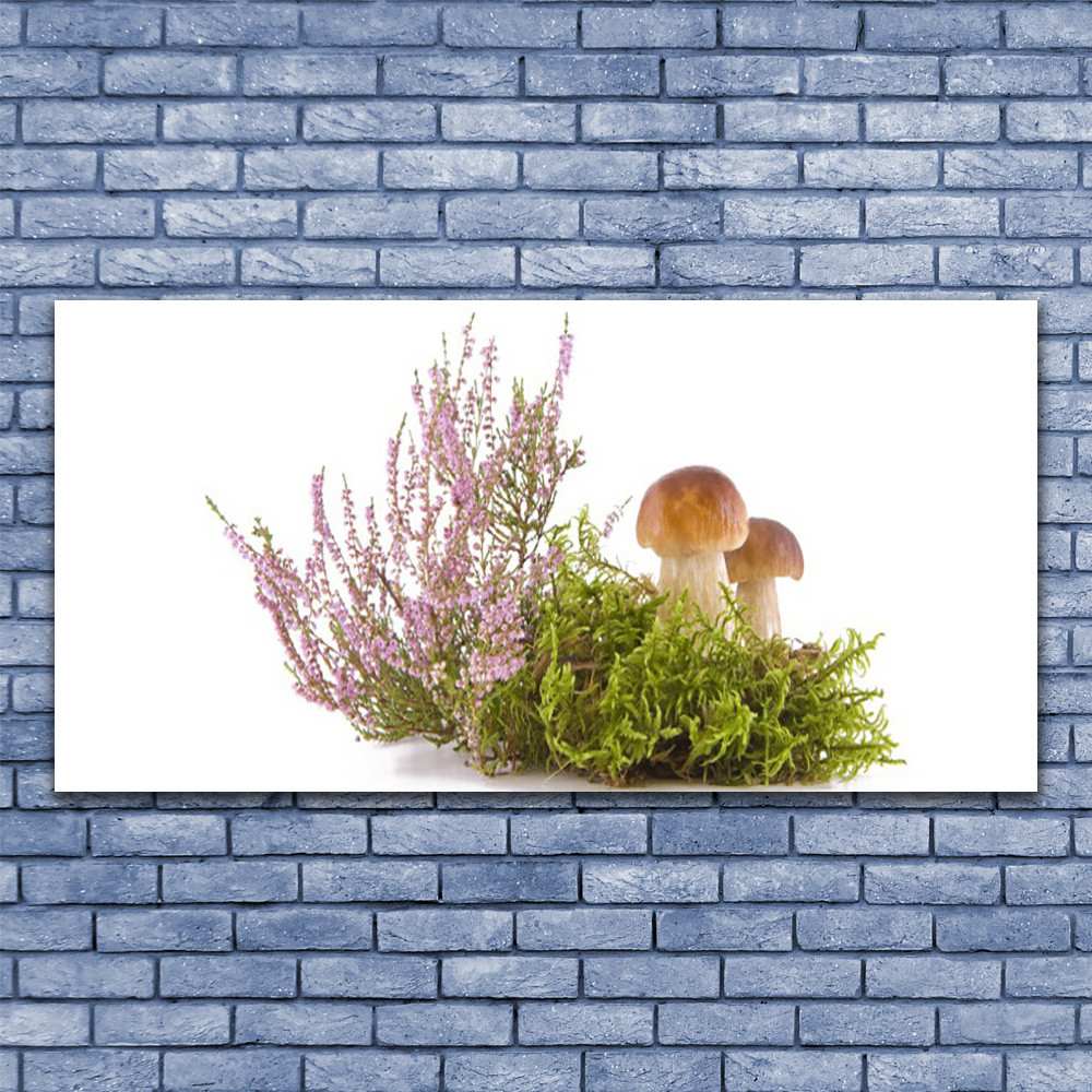 Image tableau impression 140x70 moderne floral champignons sur toile