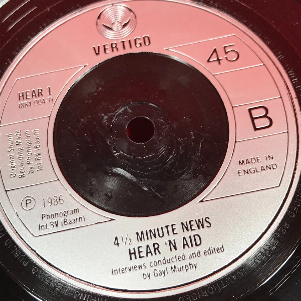 HEAR 'N AID Stars 1986 UK 7" vinyl single Dio Yngwie Malmsteen Dokken Journey 45 - Image 4 of 4