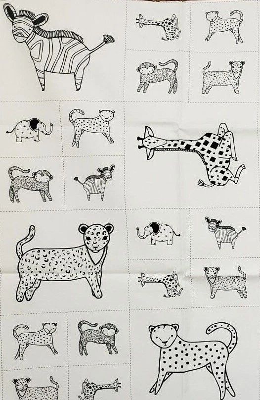 SAVANNAH Moda FABRIC quilting panel monkey leopard Gingiber sew black 48221-21 - Image 2 of 4