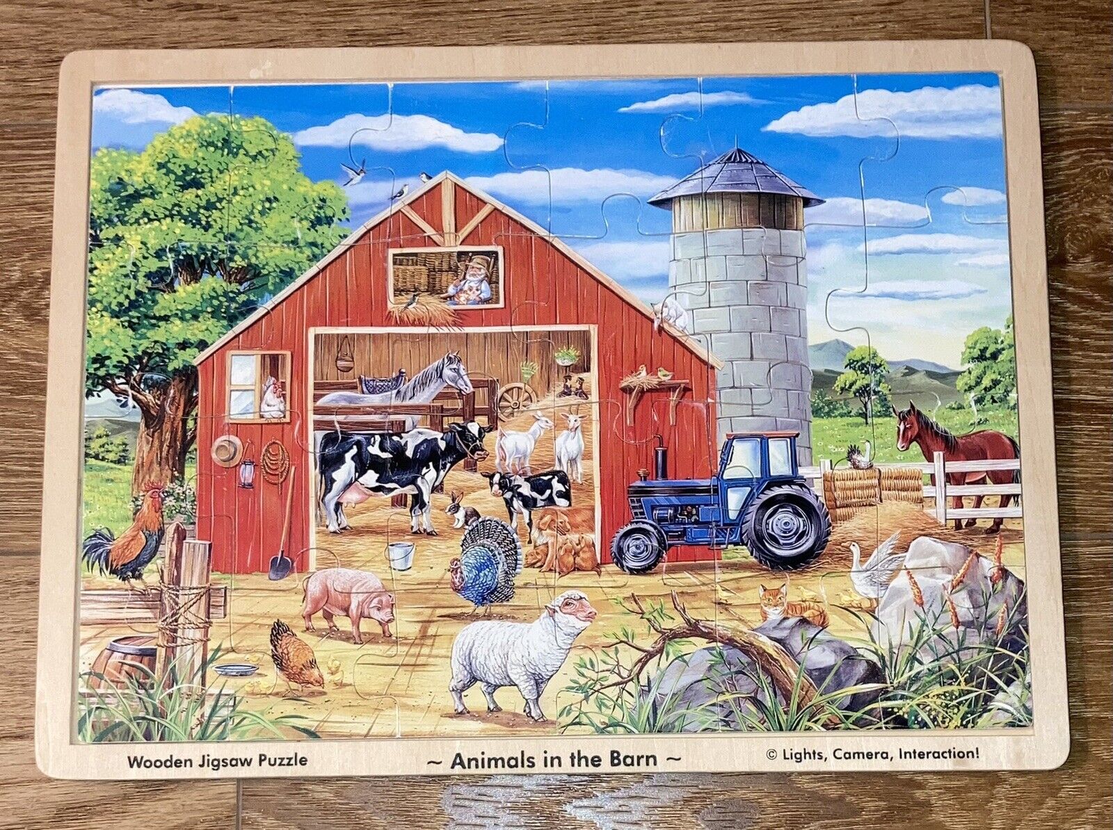 MELISSA AND DOUG ANIMALS IN THE BARN WOODEN JIGSAW TRAY PUZZLE | eBay