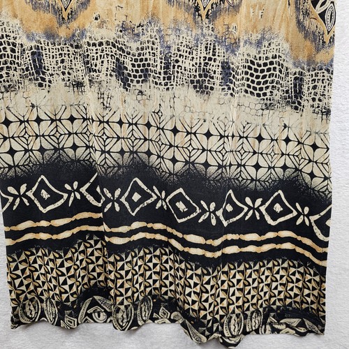Mirasol Skirt Womens Large Black Gold Floral Maxi Pull On African Boho Artsy - Picture 6 of 10