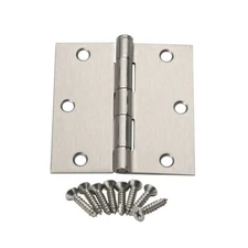 12 PCS Satin Nickel Steel Door Hinge 3.5"  3 1/2" Square Edge Corner 61968SN