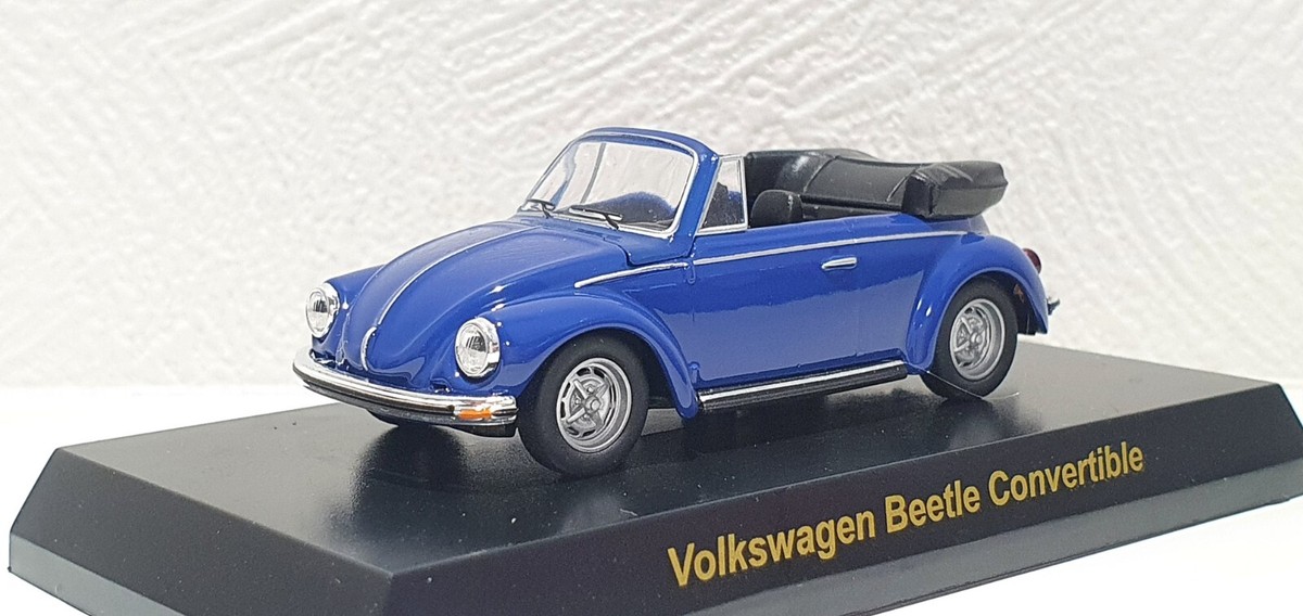 1/64 Kyosho VW VOLKSWAGEN BEETLE CONVERTIBLE BLUE diecast car
