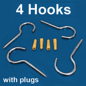 Large Screw Hook Heavy Duty Ceiling Wall Garage Washing Line Hook