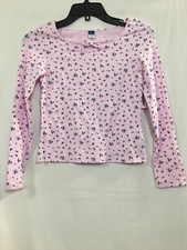 Girls Old Navy Top Shirt Pink Floral Long Sleeve Pull Over sizes L New