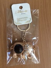 ELEPHANT key chain ring gold color
