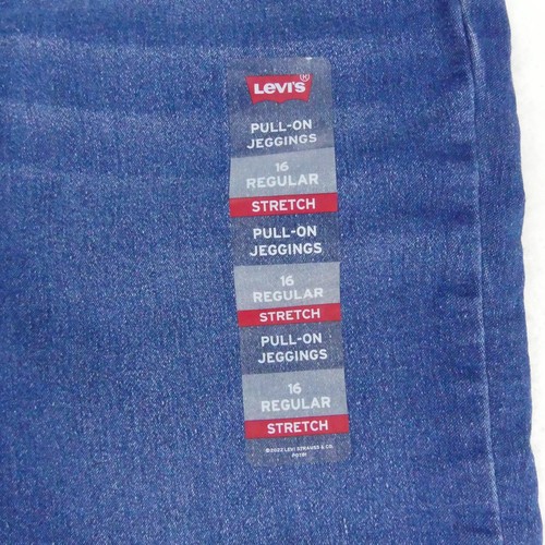 Levis Jeggings Girls 16 Blue Pull On Stretch Adjustable Waist Denim - Picture 4 of 20