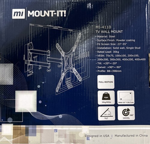 Full Motion TV Wall Mount Samsung Vizio 32 39 40 42 46 47 50 51 55 LED NEW - Picture 2 of 3