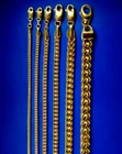 10K Yellow Gold Franco Box Square Necklace Bracelet Chain Real 2mm-7mm 7"-30"