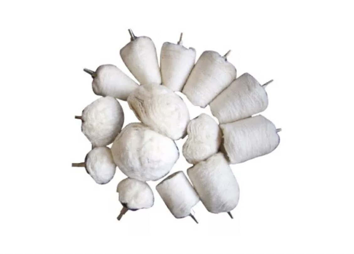 Assortimento 14 Teste Di Lucidatura Cotone Barra 6,3 MM 1/4 " BGS Technic Surfa