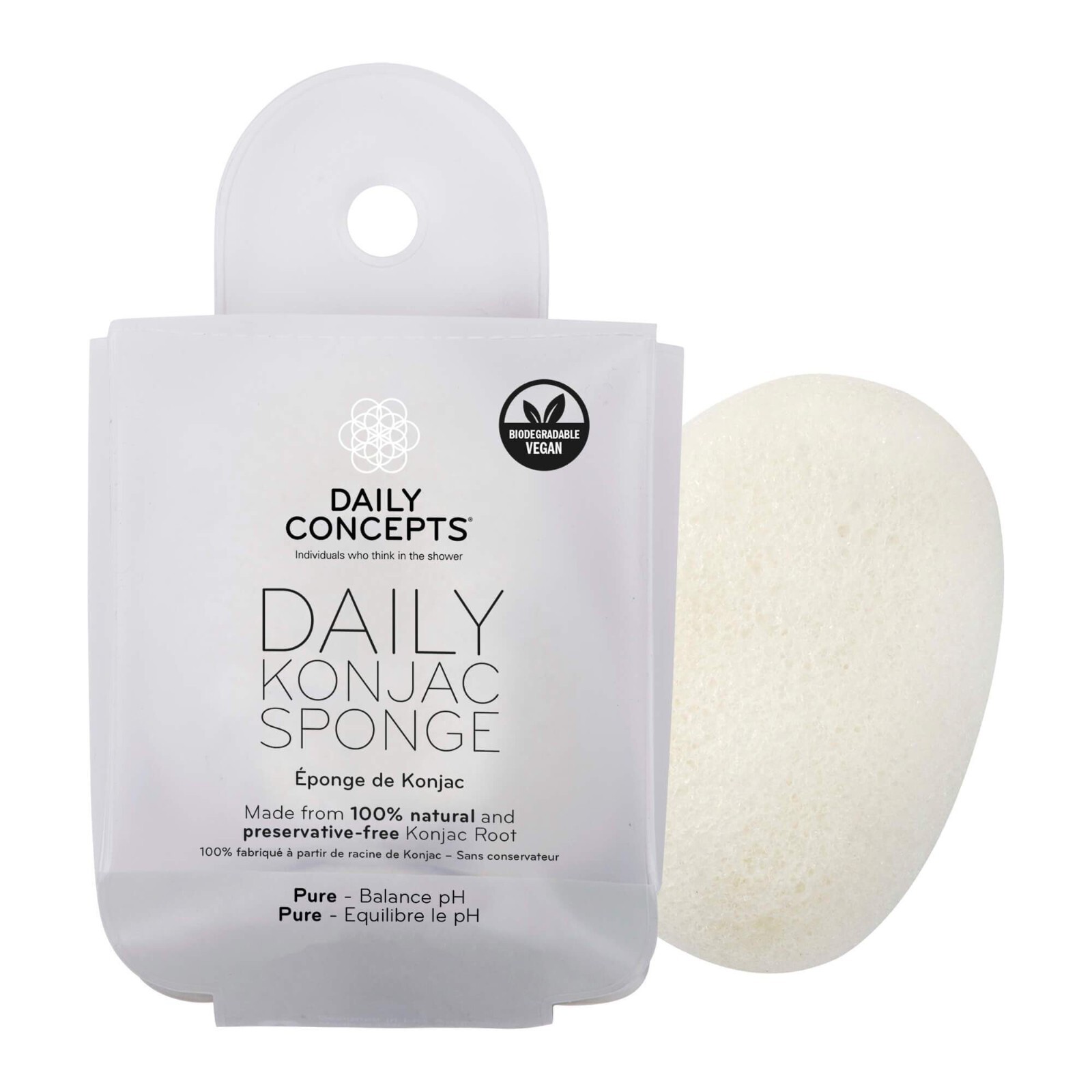 Daily Concepts Konjac Sponge Pure Gentle Natural Biodegradable