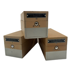 Vintage Wooden Kodaslide Sequence File Box Eastman KODAK Company USA Lot of 3 