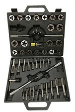 UNF UNC Tap & Die Set Tungsten Steel Thread Cutting Kit With Wrenches Heavy Duty