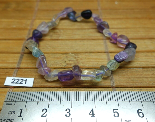 Barock Armband aus Rollstein FLUORIT mehrfarbig aus China Qualität AB Chips - Bild 3 von 3