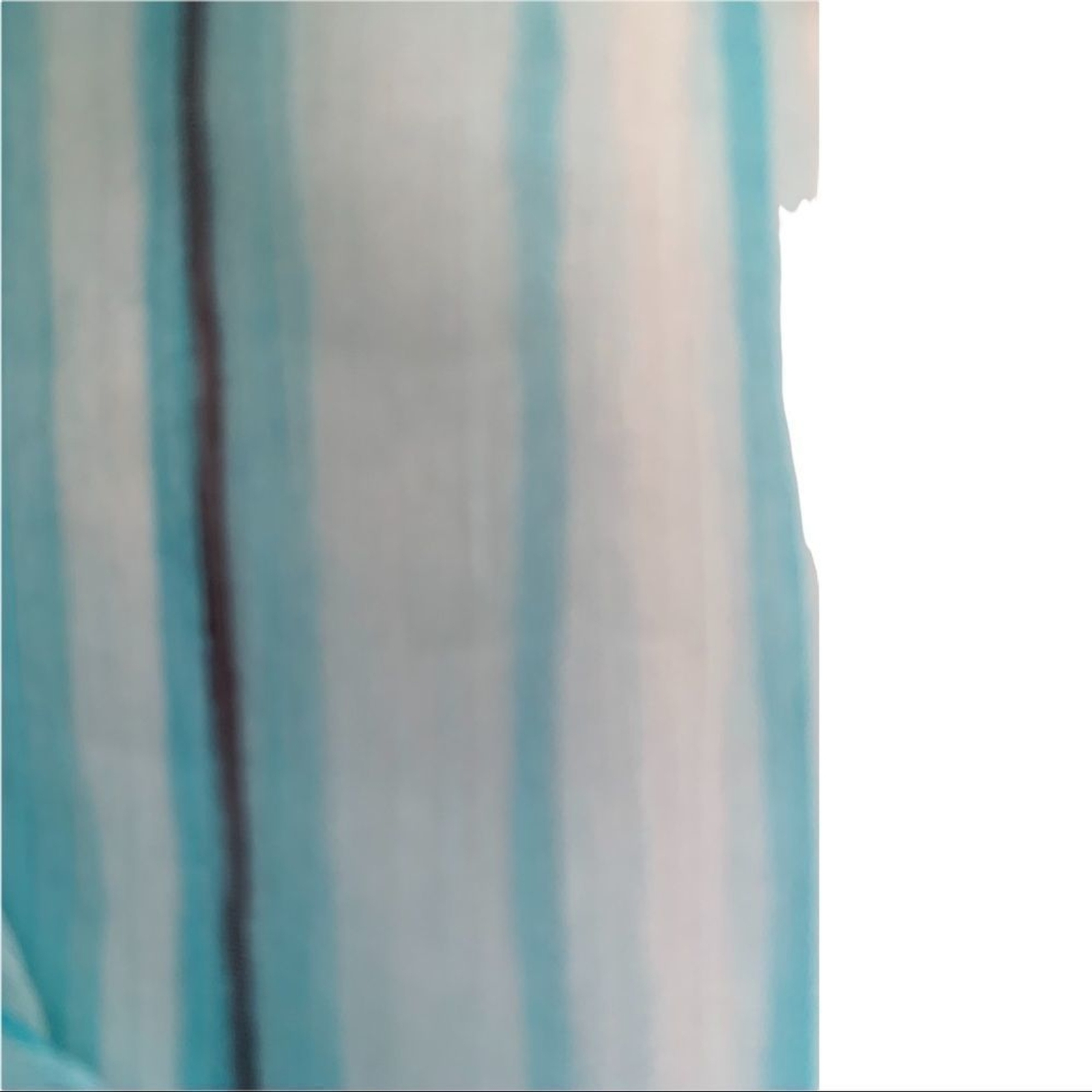 Classic Elements Striped Blue Button Up Top L (A-… - image 9