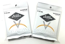 Black Diamond Mandolin Strings 2 Sets Phosphor Bronze Loop End .011-.040
