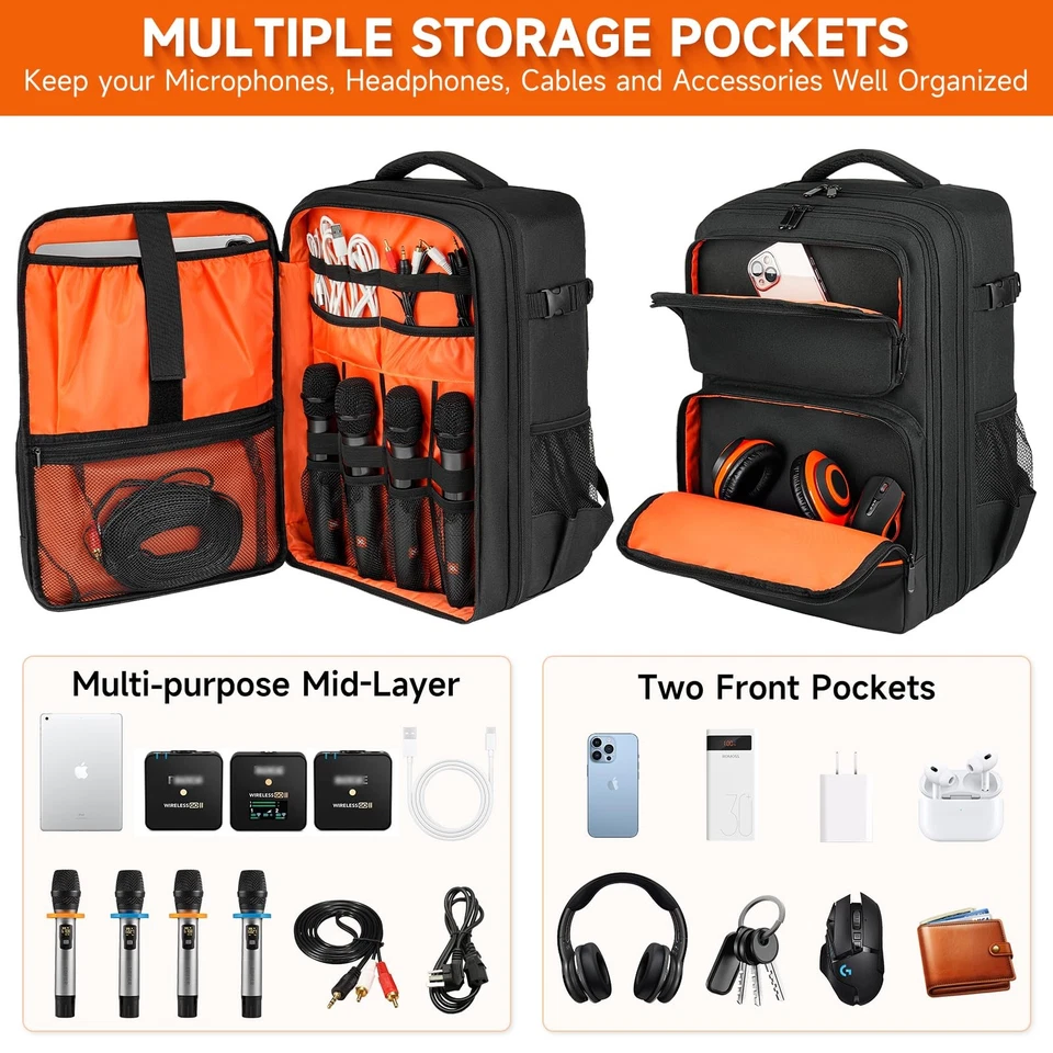 Audio Mixer Travel Case Fits for RODECaster Pro II,RODECaster Pro,RC Duo,Yama... - Image 3 of 4