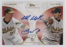 2022 Topps On Demand Dynamic Duals Red 9/10 Mark Mulder Barry Zito Auto 0s9t