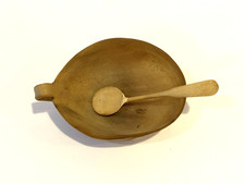 BARDZO RZADKA ANTYCZNA RĘCZNIE ROBIONA PIWNICA Z SOLĄ KOSTNĄ Z ŁYŻKĄ / UCHWYTEM