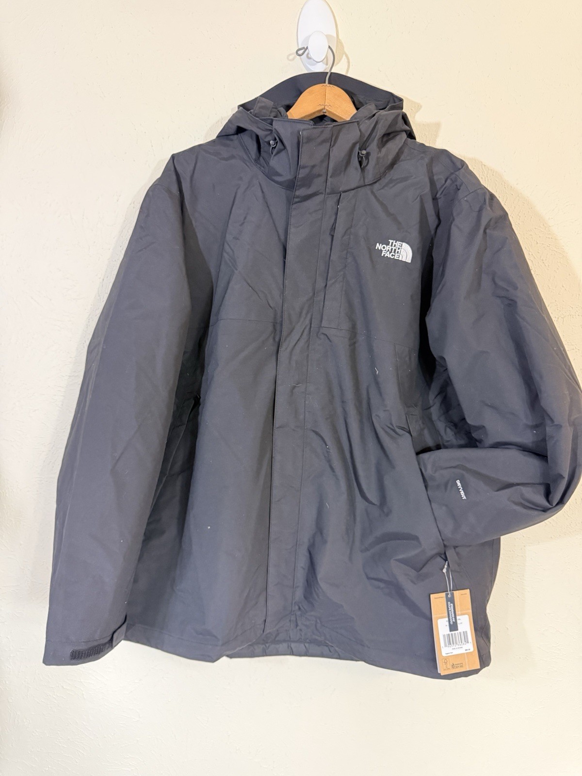 The North Face Jacket Big & Tall Mens 3XL Lone Peak Triclimate 2 In 1Parka Black