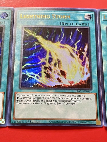 3x Lightning Storm | RA01-EN061 | Ultra Rares | NM | 1st Edition | YuGiOh! - Picture 6 of 8