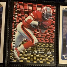 Fleer Deion Sanders Gridiron Leader NFL Trading Card #95 San Francisco 49ers