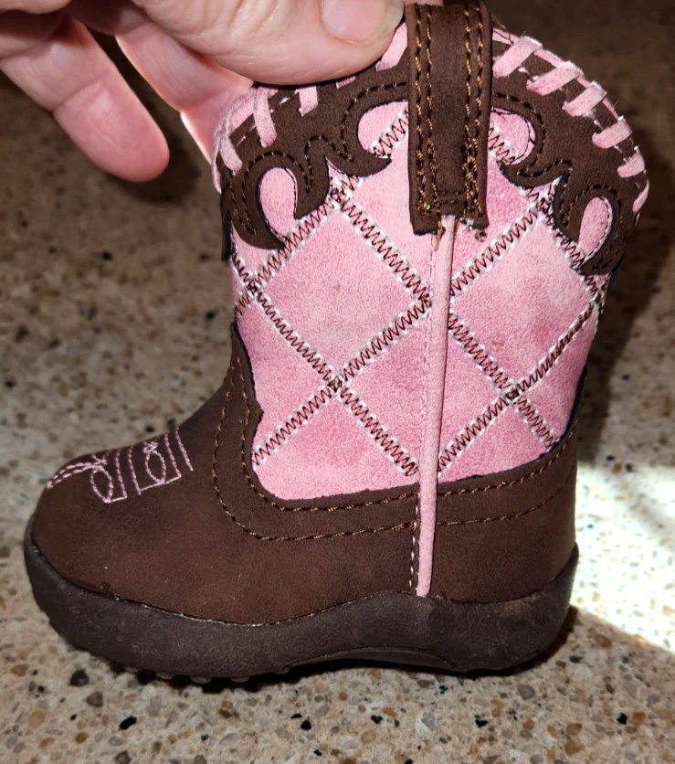 Botas Roper Western Infantiles Niñas Encaje Talla 1 Vaqueros Rosa 09-016-1902-2000 Foto 3 de 4