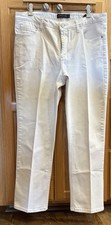 Lee Platinum Label White Jeans, Sz 16 Short, Mid-Rise, Classic 5-pocket