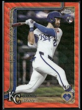 2025 Topps Chrome Update #USC136 John Rave Orange Wave Refractors #/25