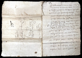 Watermarked Baroque Era Letter from 1636