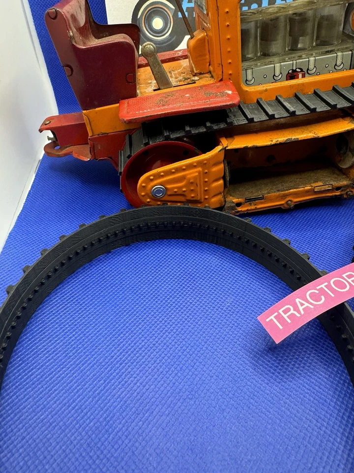 1 juego de pistas para adaptarse a tractor de acción de pistón de juguete Nomura Tin Litho operado por batería Foto 2 de 4