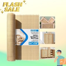 Natural Rattan Webbing Roll 24" x 119" Cane Fabric