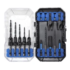 15 Pcs Countersink Drill Bit Set M35 Cobalt 1/4" Hex Shank 82° Woodworking
