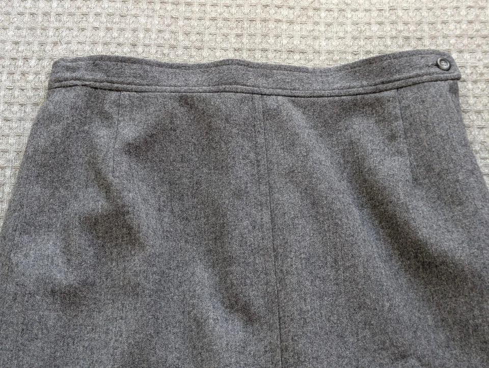 Saia Pendleton Vintage Feminina Pequena 8 Cinza Lã Forrada Clássica Carreira EUA 90s - Imagem 2 de 4