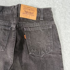 Vintage 90s Levis Orange Tab Black Regular Fit Jeans Kids Size 12 Grunge Skater